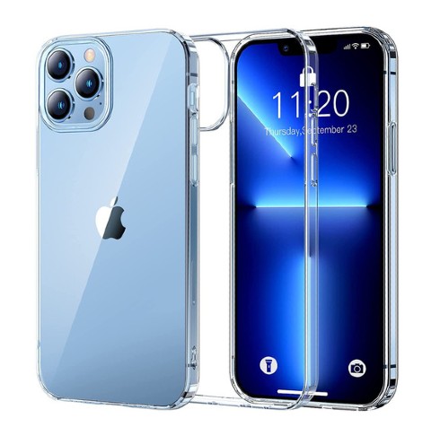 Funda transparente para iPhone 13 Pro, borde azul sierra con borde de borde  azul sierra con cubierta de PC transparente dura para iPhone 13 Pro, funda